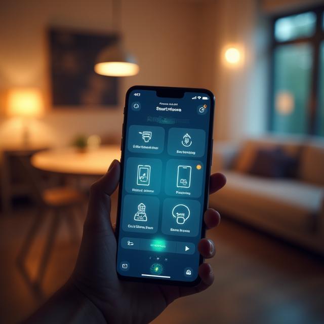 Maison connectée gérée depuis un smartphone