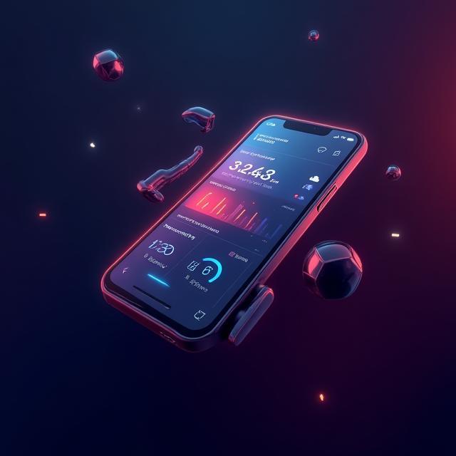 Application mobile fitness affichant des statistiques